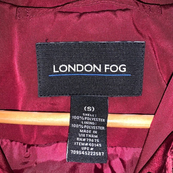 EUC Maroon Trench Coat Small - Picture 2 of 3